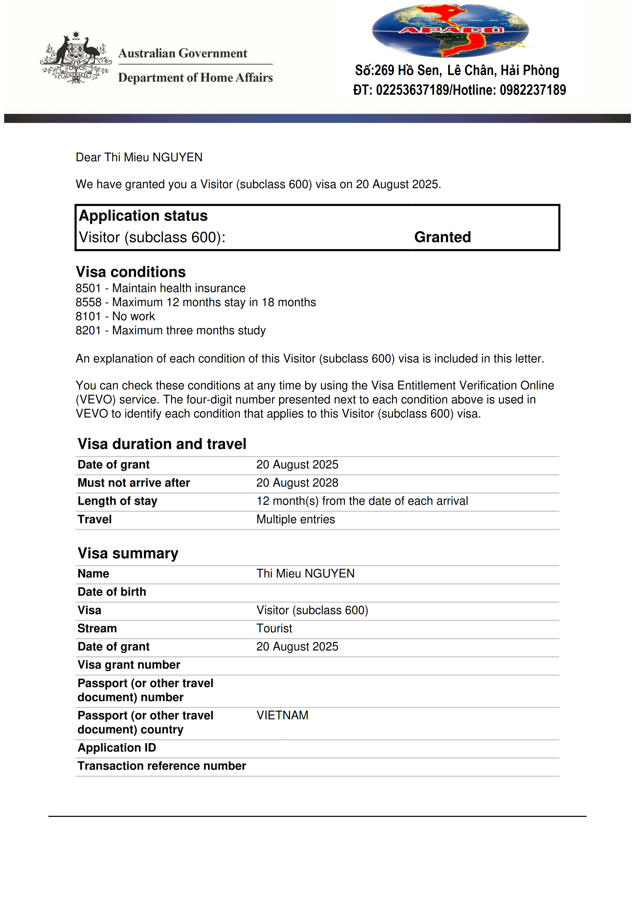 𝐕𝐈𝐒𝐀 𝐃𝐔 𝐋𝐈̣𝐂𝐇 𝐔́𝐂 𝐋𝐈𝐄̂𝐍 𝐓𝐔̣𝐂 𝐕𝐄̂̀ 𝐕𝐎̛́𝐈 𝐀𝐏𝐀𝐂𝐎